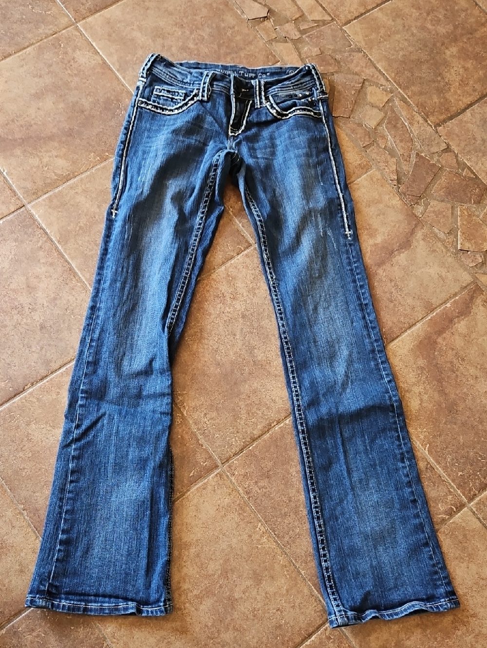 Cowgirl Tuff Women’s Dark Blue Bootcut Jeans